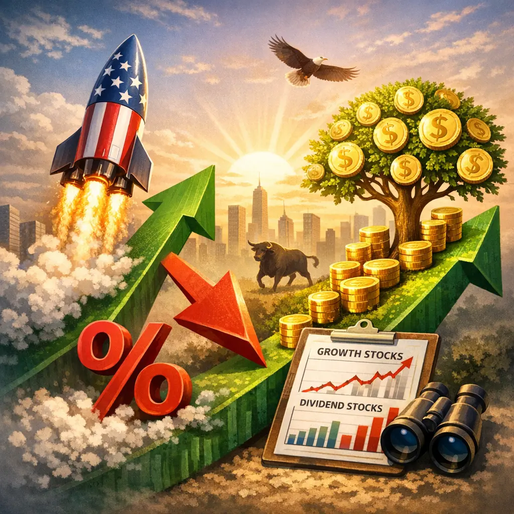 금리 인하 기조 속에 반등을 준비하는 미국 핵심 성장주와 배당주 투자 지표 차트