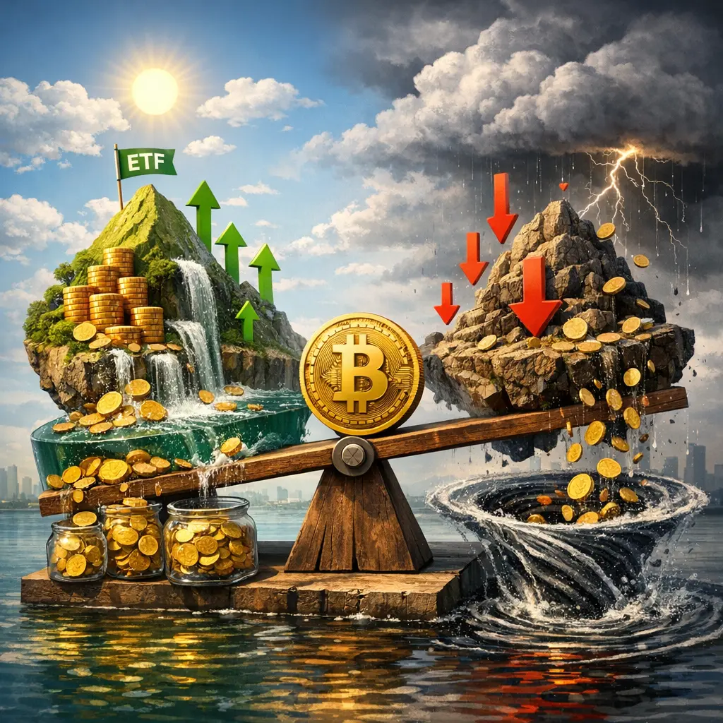 비트코인 현물 ETF 일별 자금 순유입 및 순유출 변동 추이 시각화 데이터