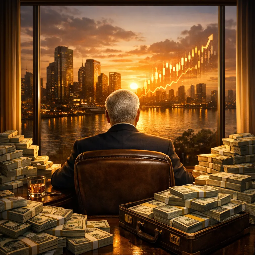 막대한 현금을 확보하고 시장의 기회를 기다리는 노련한 자산가의 뒷모습