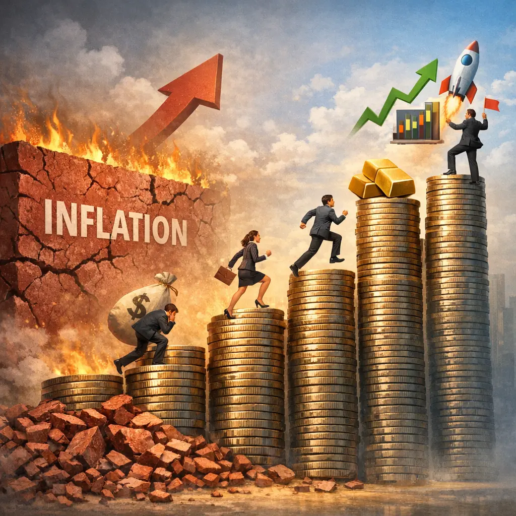 인플레이션 대비 주요 투자 자산별 실질 수익률 성과 비교 데이터 시각화 차트