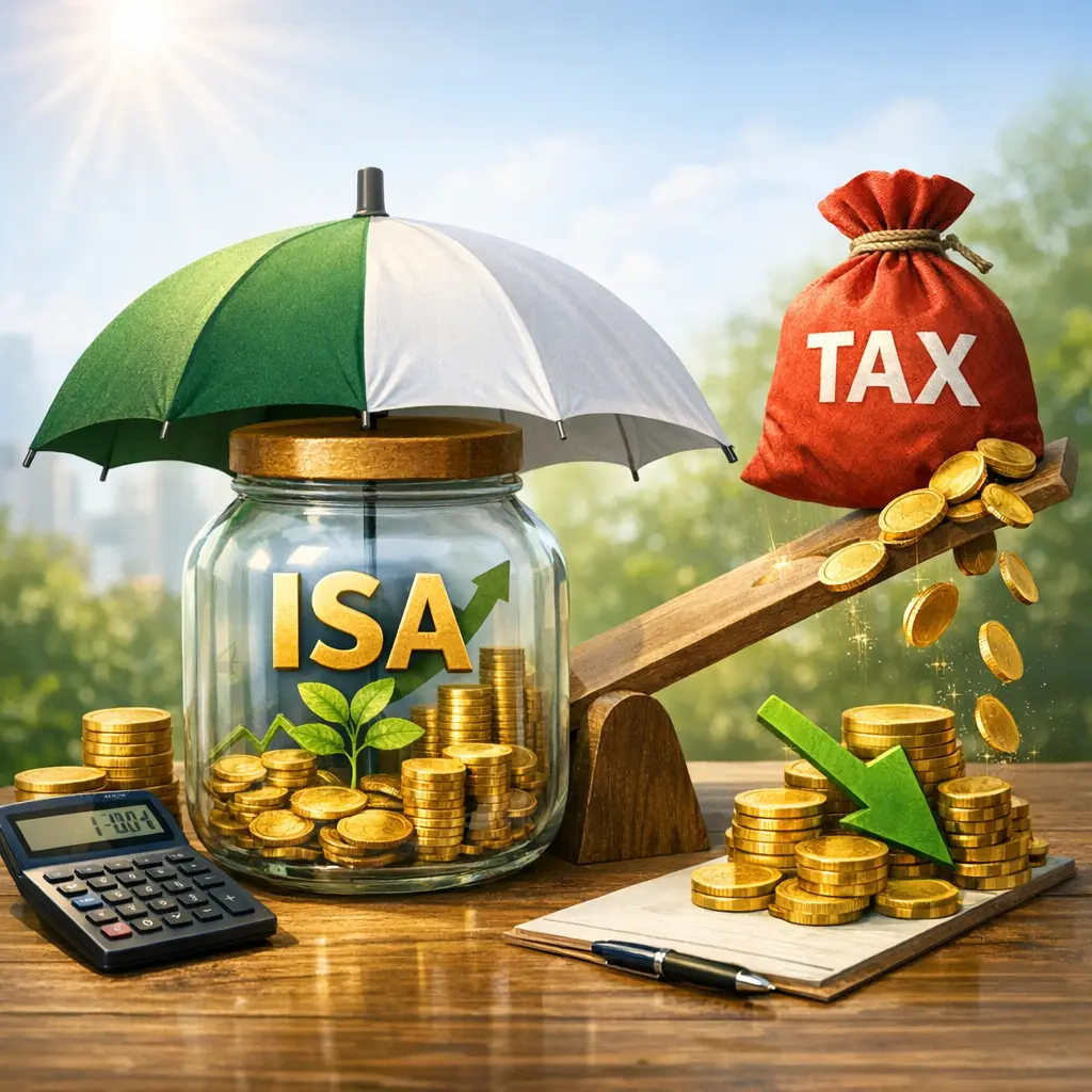 ISA 비과세 혜택과 절세 효과를 강조한 재테크 자산 관리 이미지