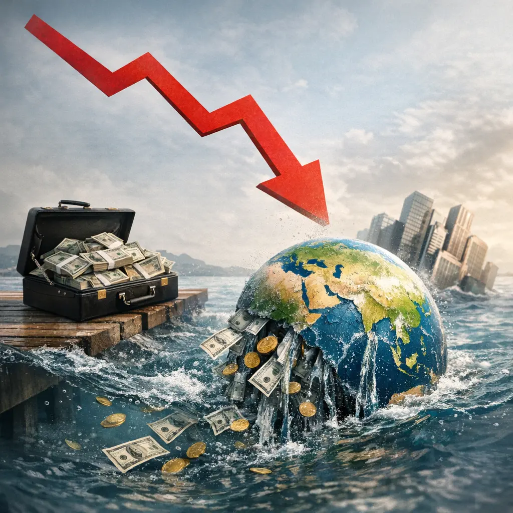 해외 자본 유출 및 외국인 지분 보유 비중 하락 추이 그래프