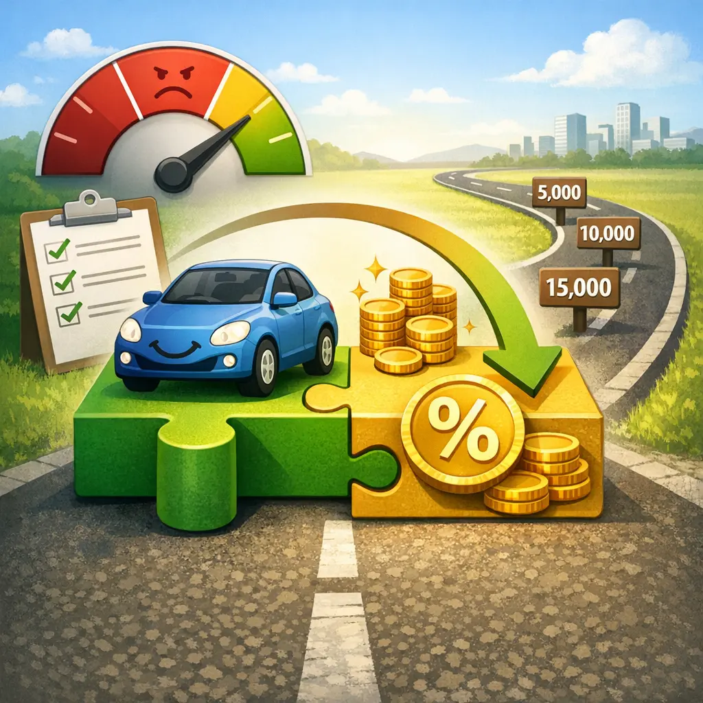 운전 습관과 주행 거리를 반영한 맞춤형 보험료 할인 특약 구성 안내도